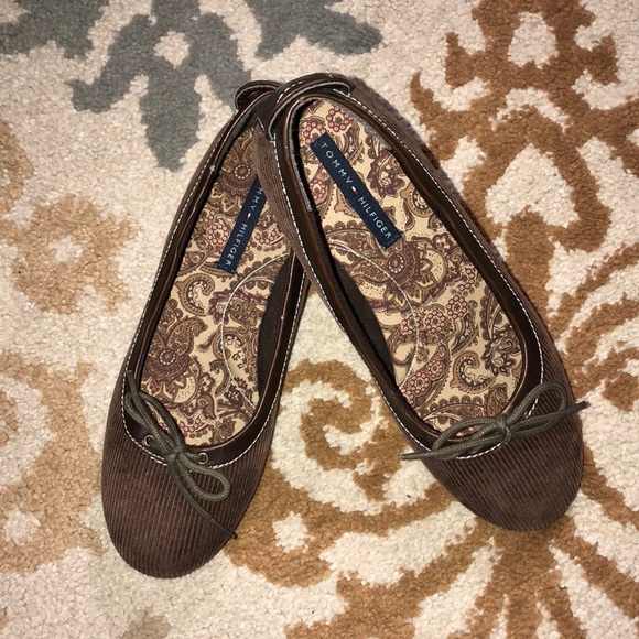 Tommy Hilfiger Corduroy Ballet Flats - Picture 1 of 8